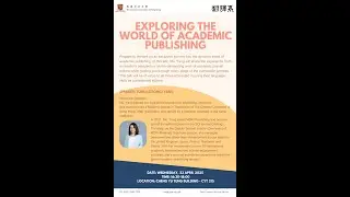 [23, Apr. 2025] Professional Talk - Exploring the World of Academic Publishing