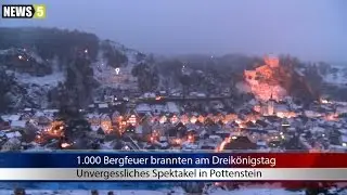 07.01.2016 (BT) 1000 Bergfeuer brannten am Dreikönigstag