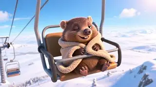Baby Wombat Mountain Chair 🐻🏔️🚠 | Learn Vehicles and Nature for Kids | Fun Educational Song