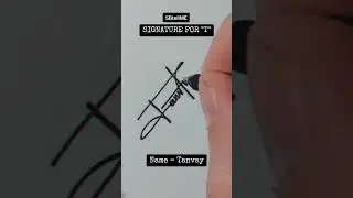 Signature for T | Tanvay | SBtellME Calligraphy and Handwriting #shorts #signature #calligraphy