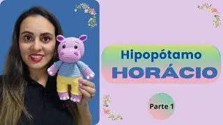 Amigurumi- Hipopótamo Horácio-Passo a passo-Parte 1/3 #hipopótamo