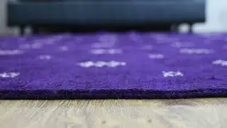 Hand Knotted Loom Silk Mix 10'x10' Square Area Rug Contemporary Purple LSM501