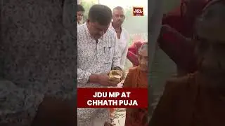 JDU MP #sanjayjha Performs #chhathpuja at #patna Ghat | #bihar  #chhath2025