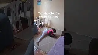 Two steps for flat  middle split stretching #shorts