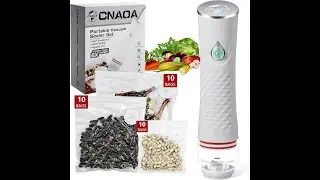 Compact Vacuum Sealer for Food with 30 Reusable Bags &ndash; Portable Vacuum Sealer Machine,
