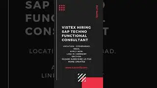 Vistex Hiring SAP Techno Functional Consultant | Work from home jobs 2023