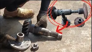 Repair the gear shaft, repair and replace the upper part of the gear shaft on the lathe