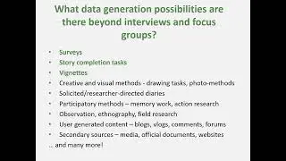 Textual Data Generation Part One