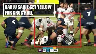 Carlu Sadie get yellow for croc roll | Edinburgh vs Sharks | United Rugby Championship