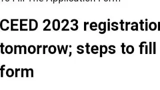 CEED 2023 REGISTRATION OPEN TODAY, HOW TO REGISTER,EXAM, ADMIT CARD,RESULT DATE OUT, ELIGIBILITY