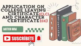 application on college living certificate (CLC) and character certificate (CC) in English 👍🙏
