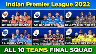 IPL 2022 | ALL 10 Team Final Squad  |  All Team Full And Final Squad 2022
