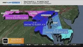 Winter storm watch for Maryland all weekend ahead of snow storm