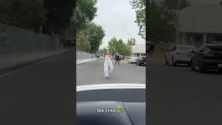 Runaway bride escapes groom! #bride #groom #wedding