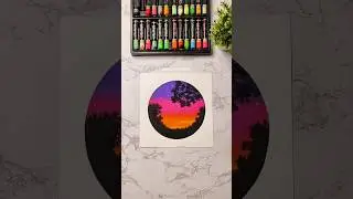 Don&rsquo;t Blink&hellip; This Sunset Will Steal Your Heart 😍 #zunnuartgallery #ytshorts #art