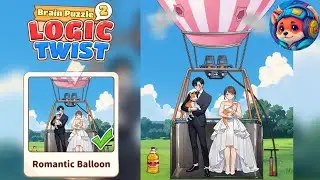 Brain Puzzle 2: Logic Twist Level 26 ROMANTIC BALLOON | Walkthrough & Solution Mobile 
