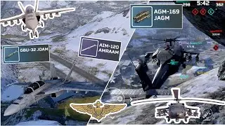 MWT Tank Battles F18F mk3 aim120 gbu32 & MH60L 4x agm169 jagm(us navy setup)video req by subscriber