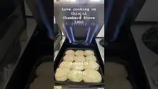 Love cooking on my old Chambers stove. Biscuits and gravy #shorts