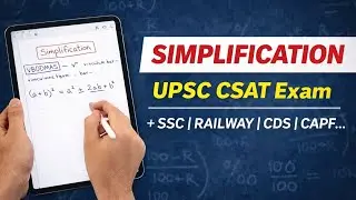 SIMPLIFICATION for UPSC CSAT 2026 | My own formulas for Revision | CAPF CDS SSC Banking Exams