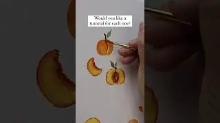 Easy Watercolor Peach Tutorial #art #painting #peach #watercolortutorial #watercolor  #arttherapy