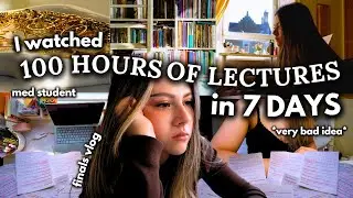 Med Student FINALS VLOG ♡⋆˙⟡ // 100 hours of lectures in 7 days