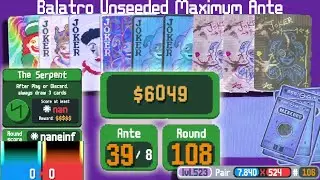 Reaching the End of Endless at ANTE 39 | Balatro Unseeded Maximum Ante Run Victory