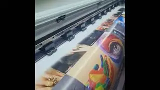 Impressora Prime 180X i3200 imprimindo lona (banner)