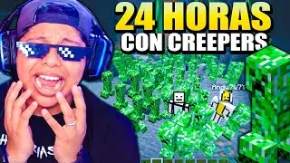 24 HORAS SOBREVIVIENDO A CREEPERS en MINECRAFT 😱💥 | Explotó todo... | Pathofail