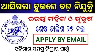 Odisha Block Level Job 2020 !! Odisha job Updates !! Sr Study Point !! ZSS Recruitment