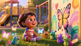 Playground Art Fun Day 🎨🎵 Fun Creative Song for Kids | Learn Numbers, Colors, ABCs