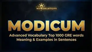 MODICUM (noun) Meaning, Pronunciation and Examples in Sentences | GRE GMAT LSAT SAT ESL TOEIC