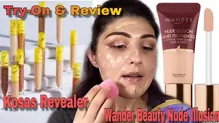 @wander_beauty Nude Illusion Foundation @kosascosmetics Revealer Concealer 10HR Wear Test & Review!