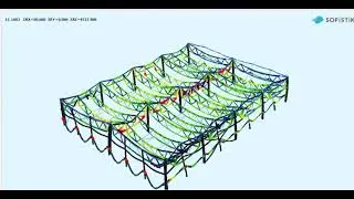 Finite Element Analysis of boiling steel trusses building cover