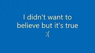 The Ones I Didn't Want To Believe.