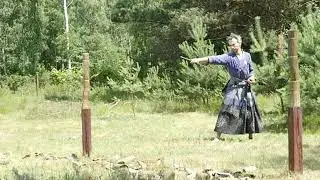 Tameshigiri Taikai 2024, CUTTING CONTEST WITH KATANA MASTERS CATEGORY- shihan Michał Piotrkowicz