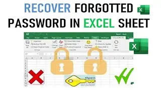 How to Recover Forgotten password in Excel File  |Recover Password|