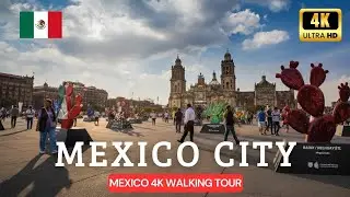 Mexico City 4K 🇲🇽 | Arte y nopales invaden el Zócalo 🌵 Recorrido por Nopalera en el Corazón