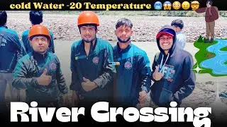 River Crossing at Jispa Himachal 🌊⛰️😍|| By #abvimas #rivercrossing #jispa