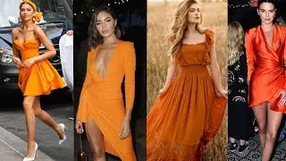 Orange Dress Outfits For Summer*|ORANGE COLOR STYLE IDEAS 2022/23...|How to Style orange🧡