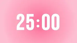 25 Minute Pastel Pink Study Timer | Cute Timer