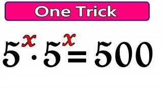 Algebraic And Exponential equation | Solve Exponential Equation Using Laws of Indices |5^x⋅5^x=500