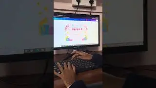 When creativity meets technology 💡🎨Kids designing birthday cards on Canva 🎉