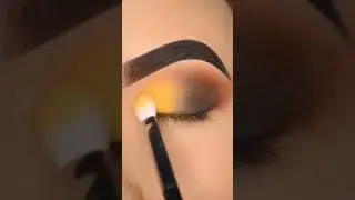 yellow and Black Smokey Eye Makeup Tutorial #shorts #youtubeshorts #eyemakeuptutorial