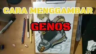cara menggambar GENOS / how to draw genos one punch man time lapse