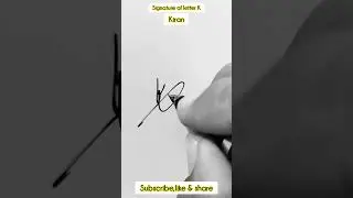 How to Draw the Signature Style of letter K: Easy Steps! #shorts #shortsvideo
