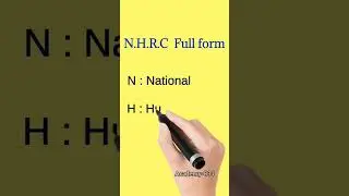 N.H.R.C  Full form | full form of NHRC |  #shorts
