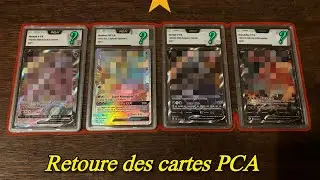 R&eacute;ception des cartes PCA ! ⭐️ d&eacute;couverte des notes ( &agrave; la recherche du 10 !) #pokemon #gradation
