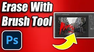 How to Erase with The Brush Tool Photoshop - Step by Step