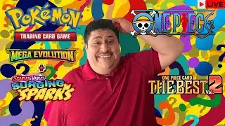 Pokemon Mystery Opening + One Piece The Best PRB02 Live Booster Box Rip
