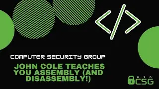 John Cole Teaches you Assembly (and Disassembly!) Tech Talk - 11/10/2021